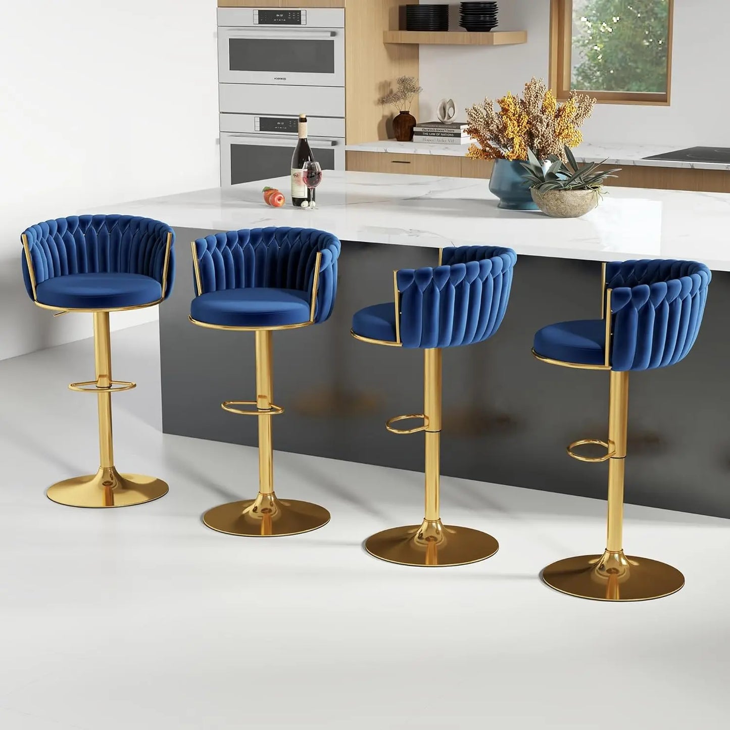 Height Adjustable Counter Stools Set of 4