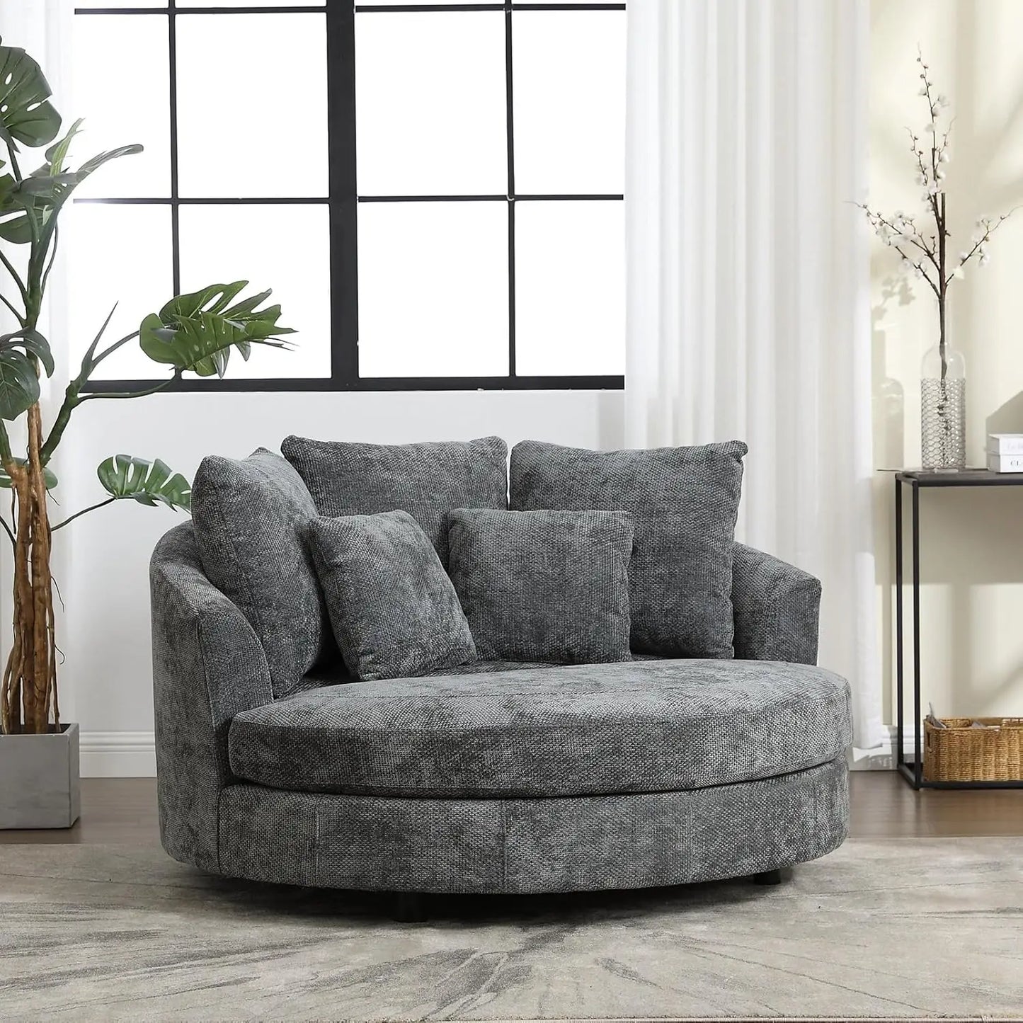 59.8" Oversized Accent Barrel Sofa Chair