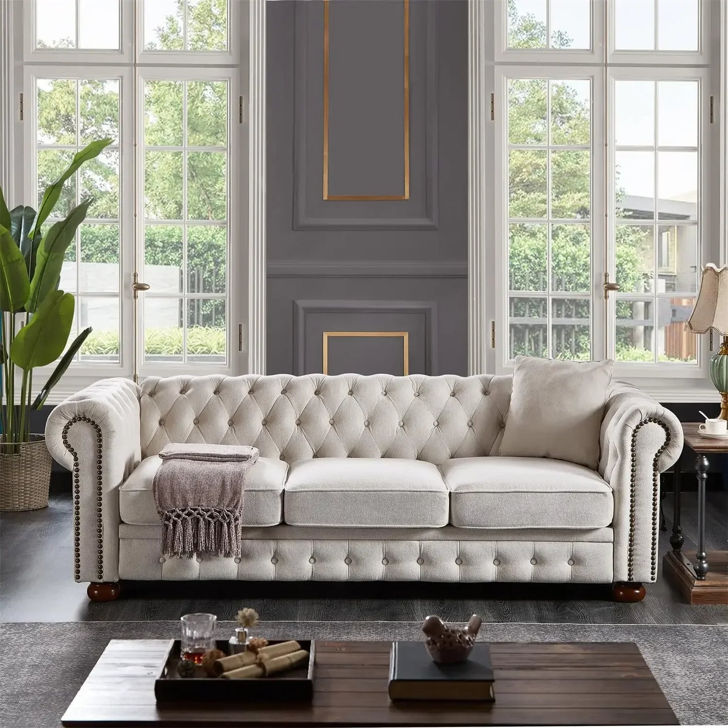 3-Seat Chesterfield Sofa