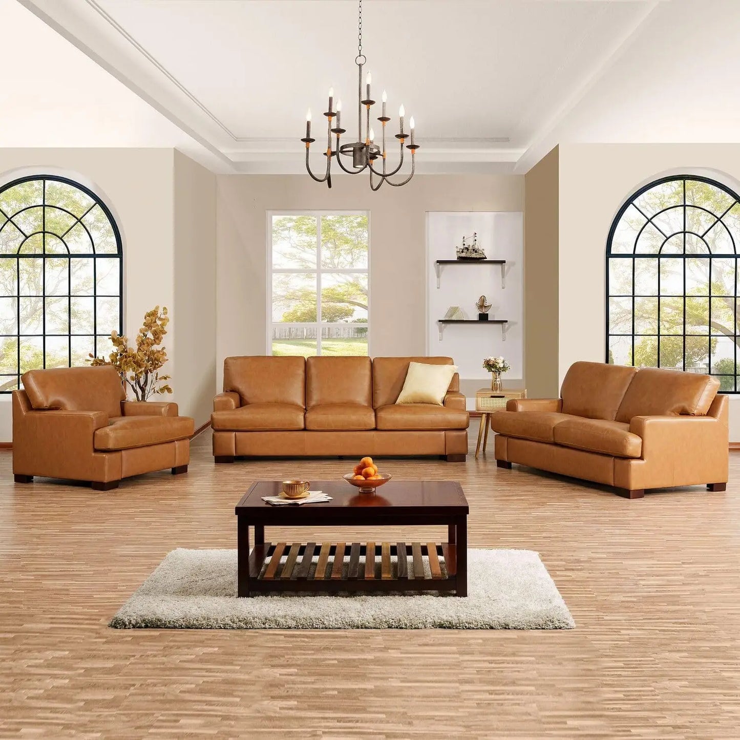 Piazze Genuine Leather Sofa