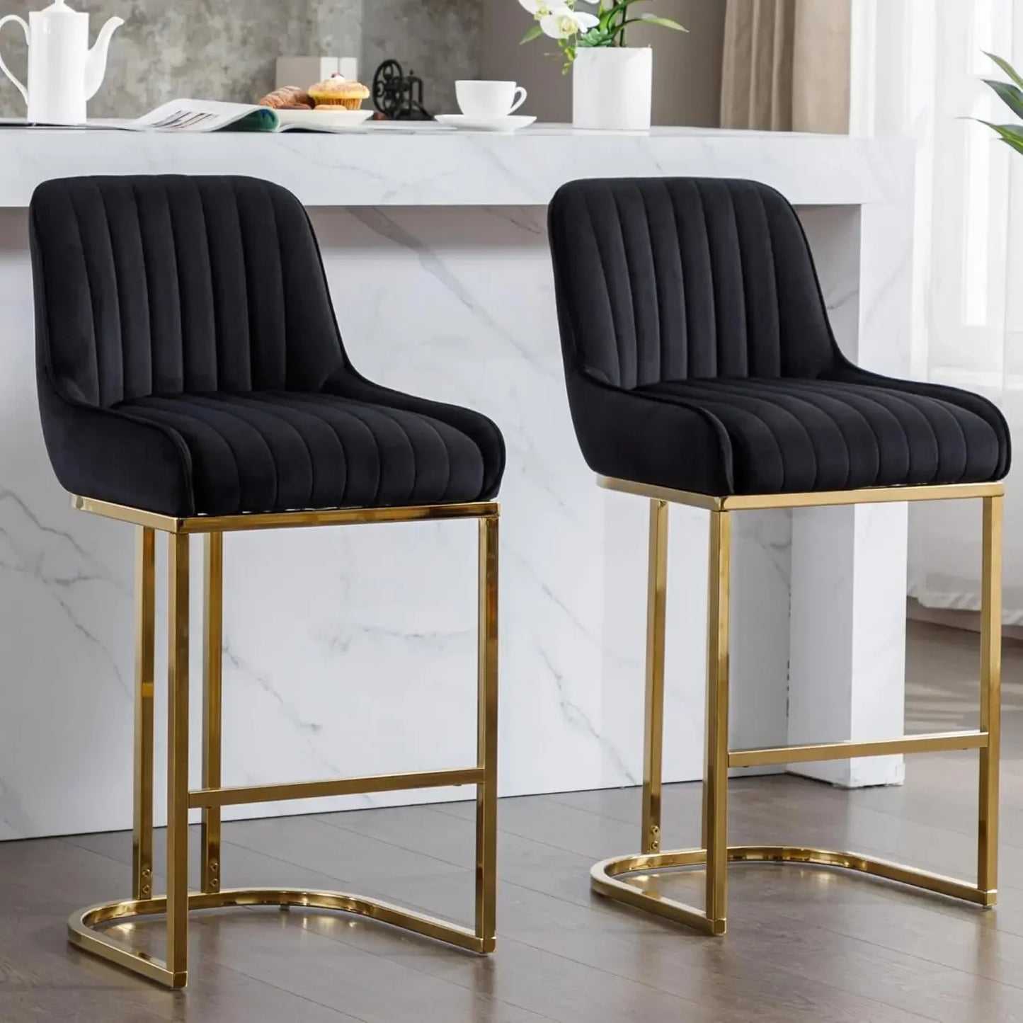 Modern Counter Height Bar Stools Set of 2