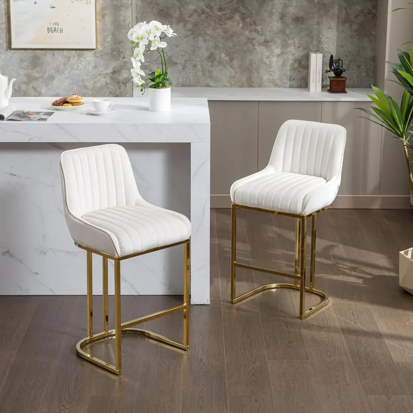 Modern Counter Height Bar Stools Set of 2