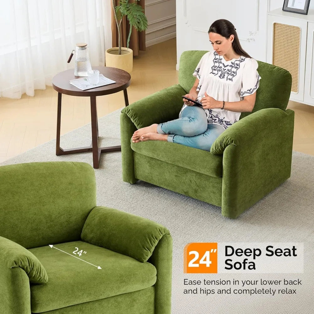 Olive Green 38" Oversized Accent Chair