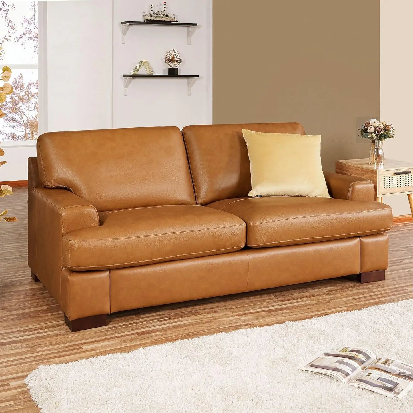 Piazze Genuine Leather Sofa