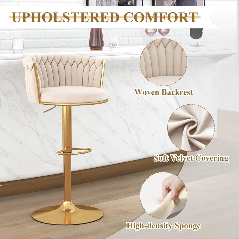 Height Adjustable Counter Stools Set of 4