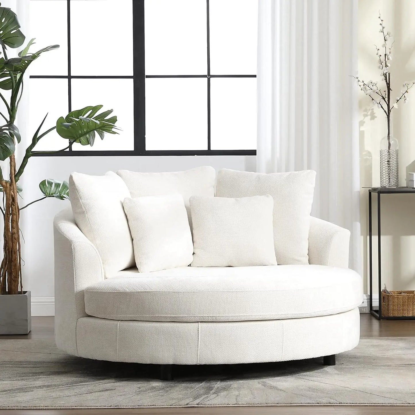 59.8" Oversized Accent Barrel Sofa Chair