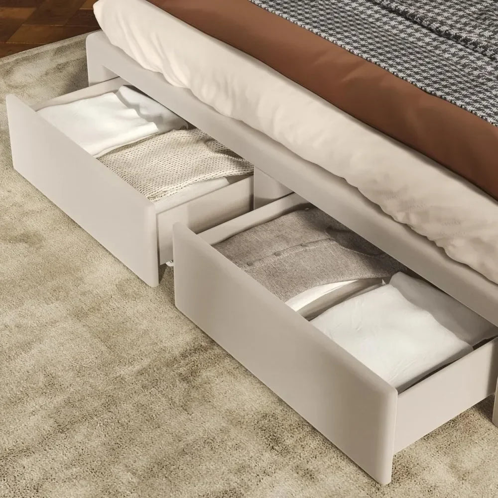 Gio Velvet Queen Bed with Storage