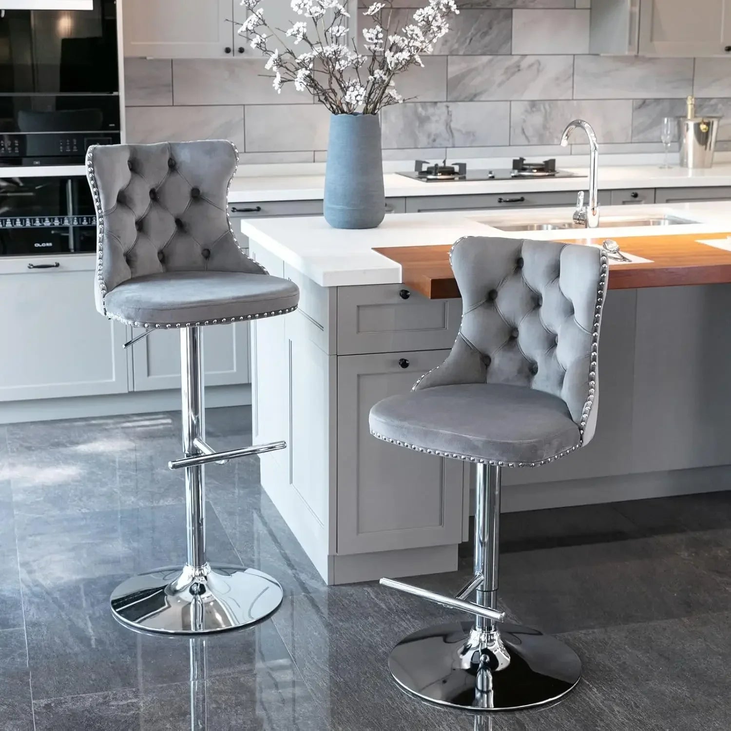 Counter Height Swivel Bar Stools Set of 2
