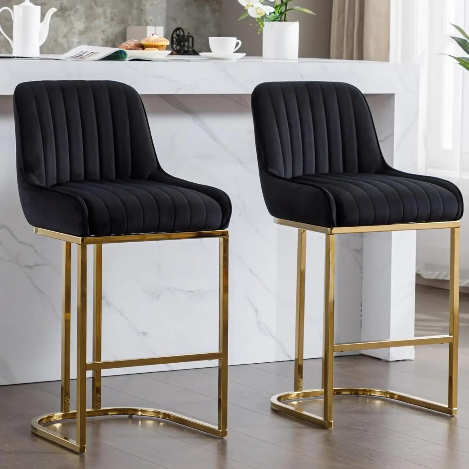 Modern Counter Height Bar Stools Set of 2