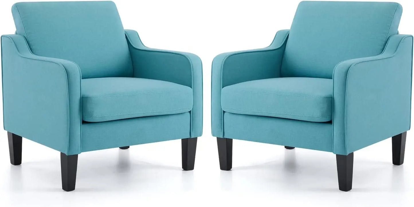 Living Room Armchairs, Set of 2