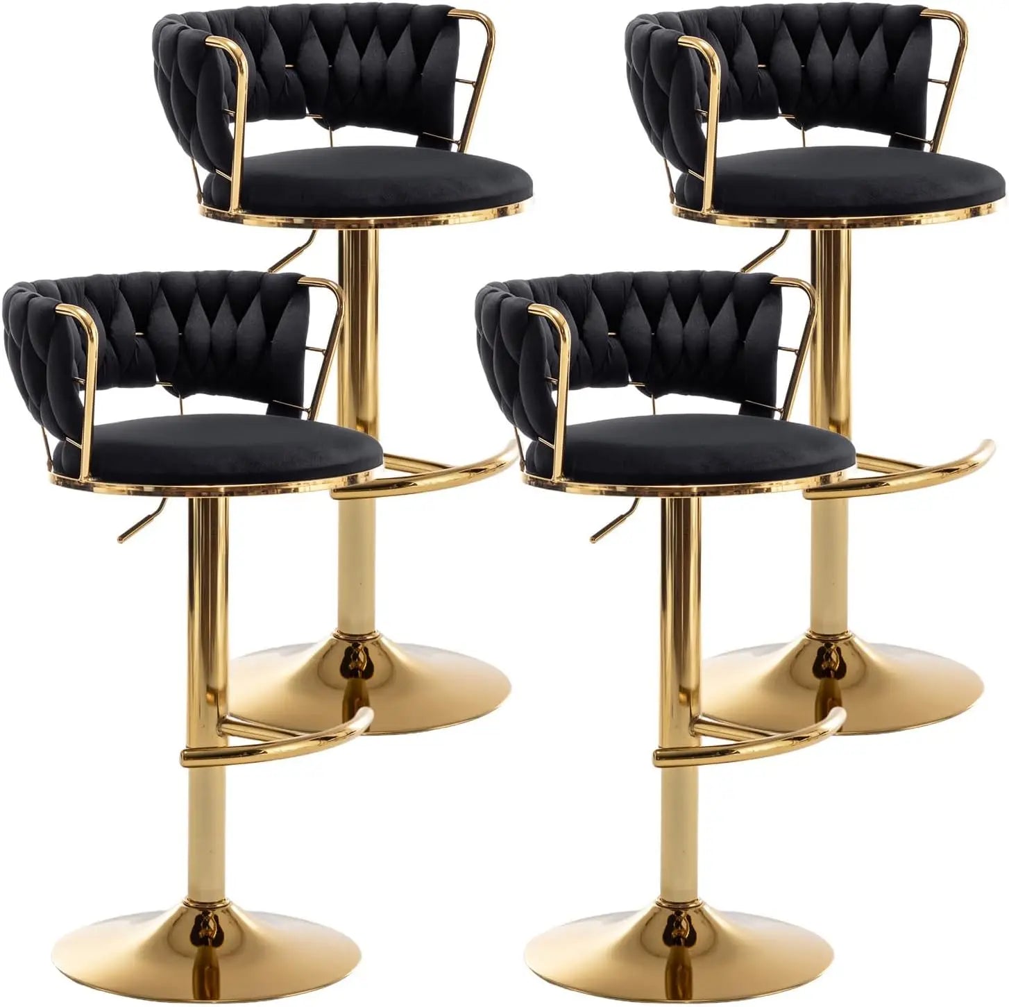 Counter Height Velvet Bar Stools Set of 4