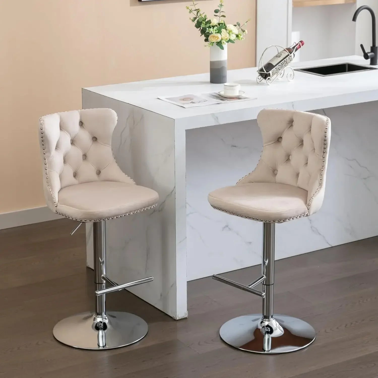 Counter Height Swivel Bar Stools Set of 2