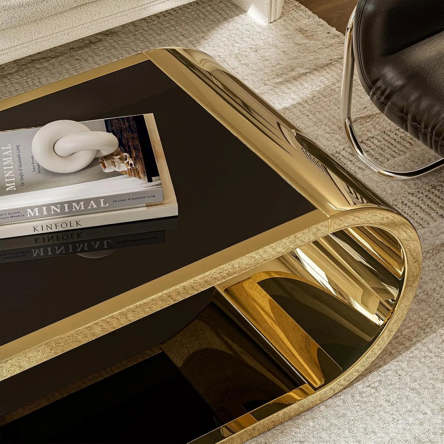 Stainless Steel & Glass Coffee Table