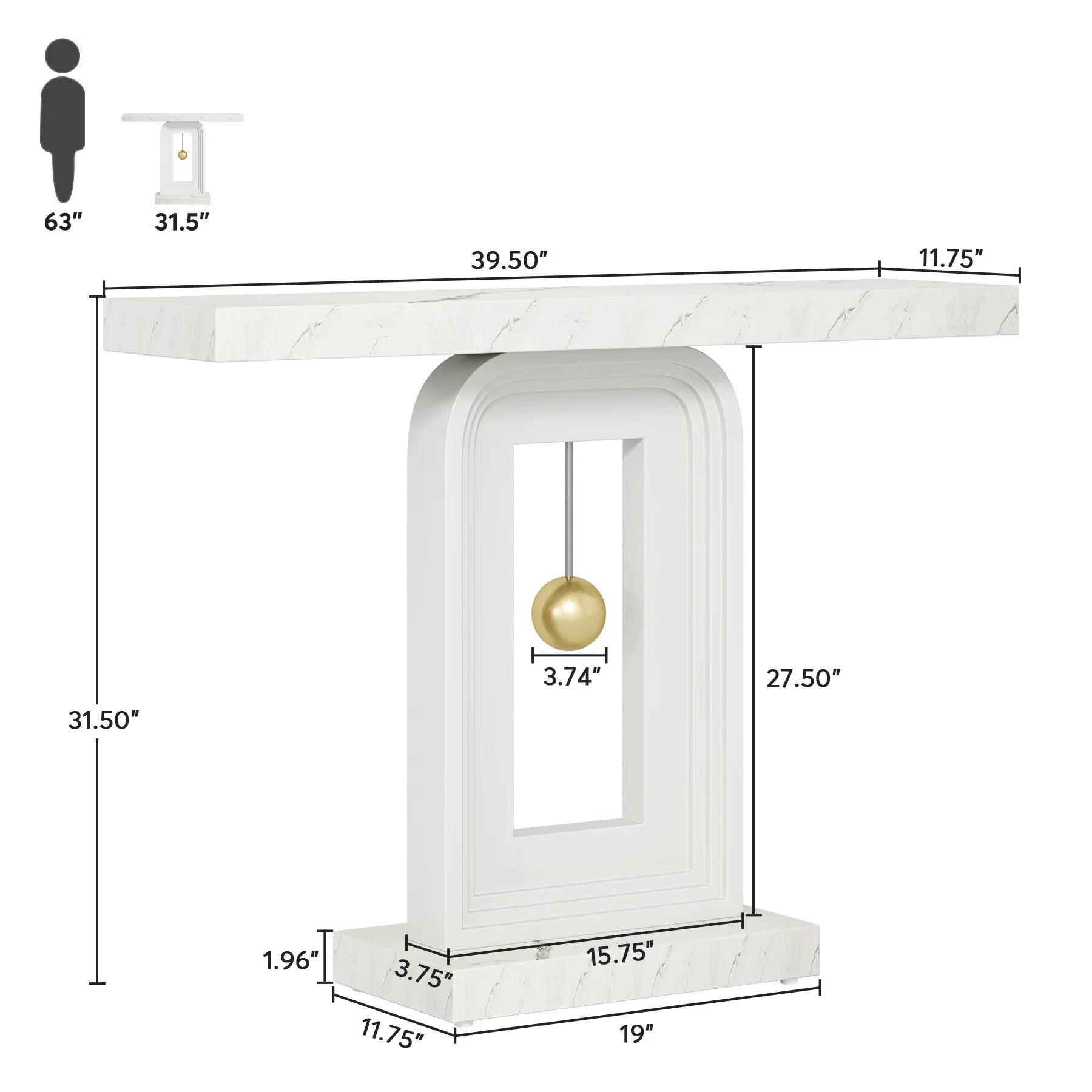 Westford Contemporary Entryway Table