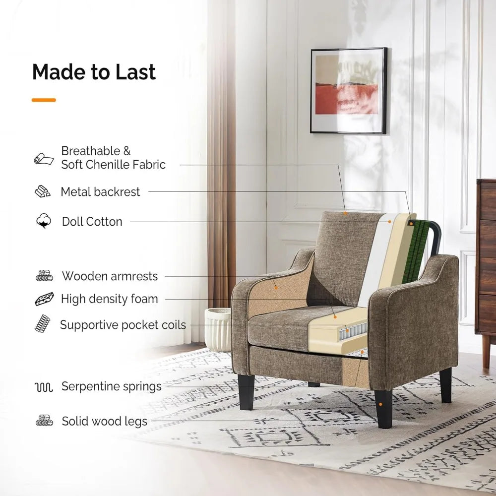 Living Room Armchairs, Set of 2