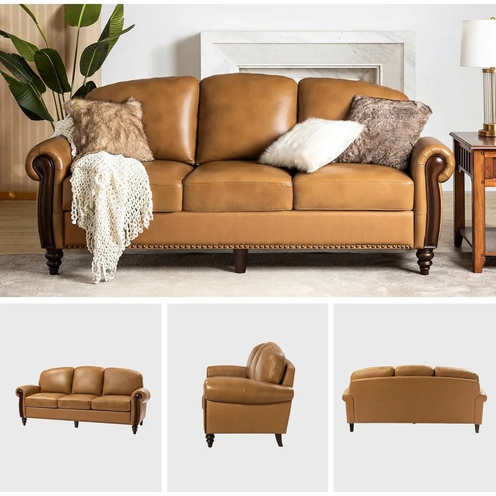 Modi Genuine Leather Sofa 3-Seater Couch