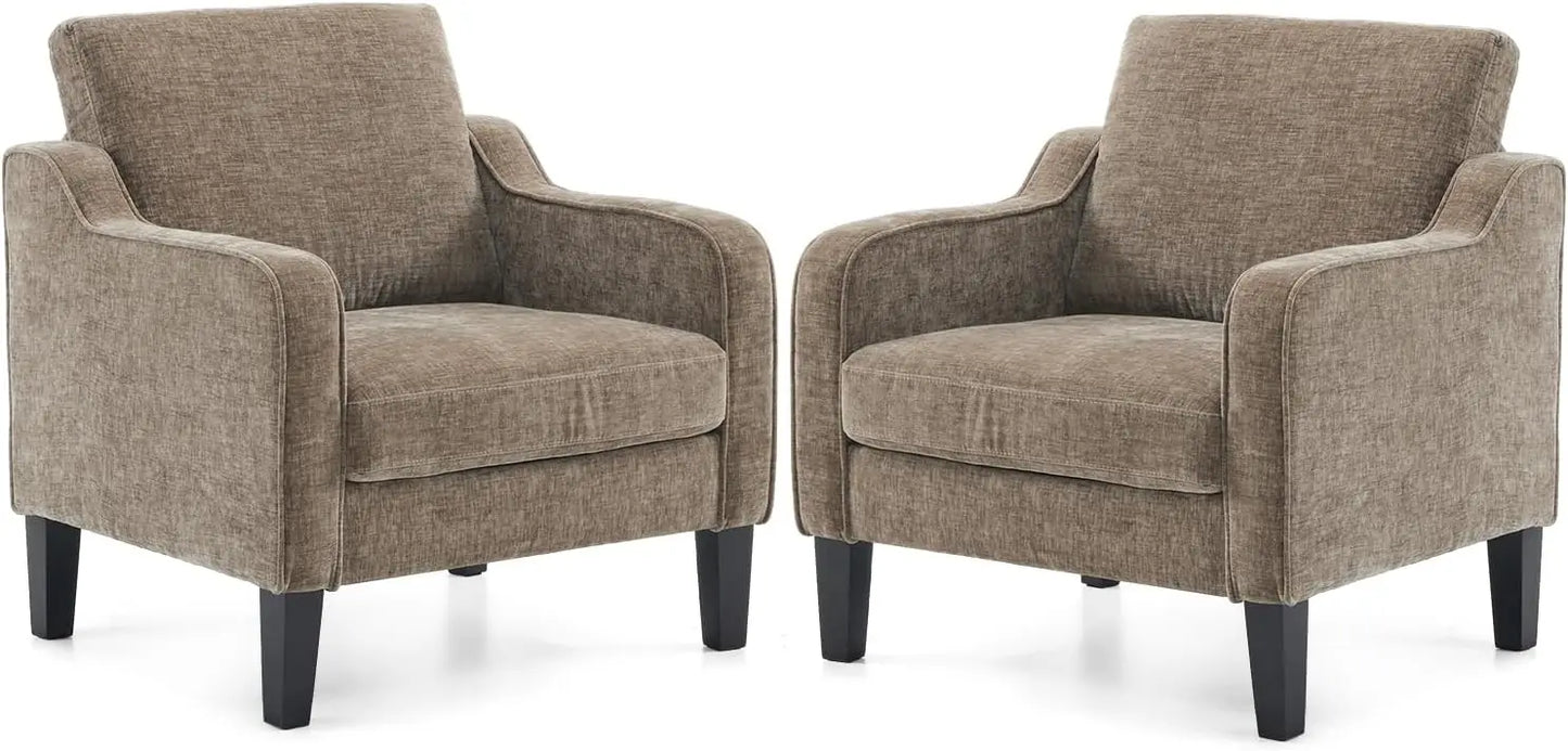 Living Room Armchairs, Set of 2